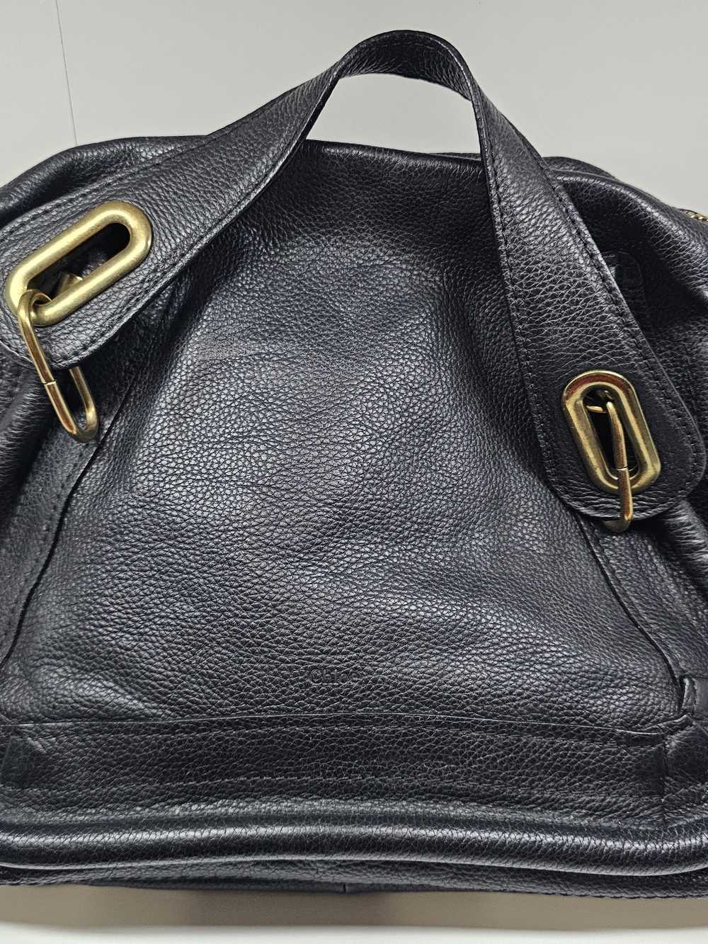 Chloe Paraty Black Leather Shoulder Bag with Gold Hardware - Picture 2 of 15